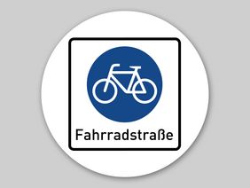 Abbildung des Verkehrszeichens für Fahrradstraßen