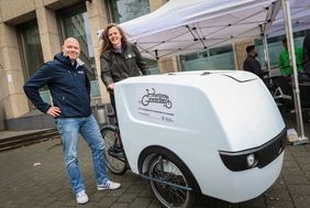 An dem einmonatigen Test eines Lastenrades nimmt auch die Kaffeerösterei Lamëng  teil. Foto: IHK