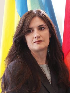 Die Generalkonsulin der Ukraine, Iryna Shum, war im Rahmen eines Antrittsbesuchs zu Gast im Düsseldorfer Rathaus; Foto: David Young