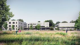 Visualisierung des Neubaus der Gemeinschaftsgrundschule Vennhauser Allee, Foto: HLK-Architekten aus Münster