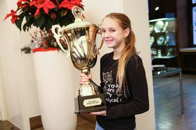 Selina Siepmann belegte den ersten Platz der Zehn- bis Zwölfjährigen und gewann den Wanderpokal für den Gesamtsieg