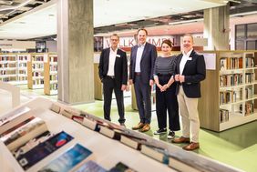 Der nationale Bibliothekspreis "Bibliothek des Jahres 2023" geht an die Düsseldorfer Zentralbibliothek im KAP1. Der Preis wird vom Deutschen Bibliotheksverband e.V. und der Deutsche Telekom Stiftung verliehen. Foto: Zanin