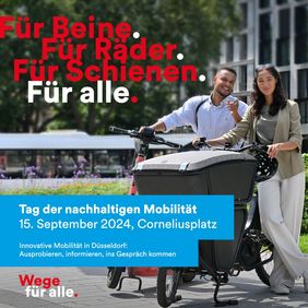 Der Tag der Mobilität am Sonntag, 15. September, 10 bis 18 Uhr wird mit der neuen Marke "Wege für alle" verknüpft © Düsseldorf Marketing GmbH 