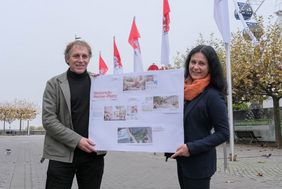 Foto von Jochen Kral, Dezernent für Mobilität und Cornelia Zuschke, Dezernentin für Planen, Bauen, Wohnen und Grundstückswesen