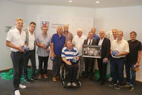 Gruppenbild mit den Handball-Weltmeistern von 1978; Foto: Lammert