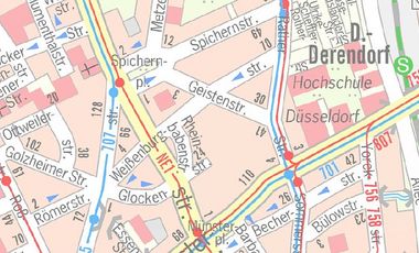 Stadtplanausschnitt Ulmen-/ Weißenburgstraße