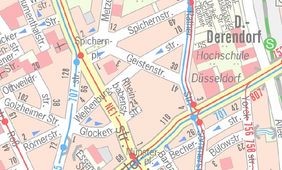 Stadtplanausschnitt Ulmen-/ Weißenburgstraße