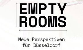 Wortgrafik: Empty Rooms. Neue Perspektiven für Düsseldorf