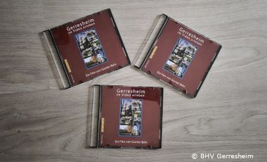 Foto mit drei DVDs des Filmes: Gerresheim erleben