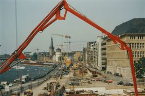 Oberirdische Bauarbeiten im Jahr 1993. Foto: Stadtarchiv