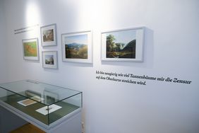 Blick in die neue Sonderausstellung des Heinrich-Heine-Instituts: "Alles wie verzaubert - 200 Jahre Heines Harzreise".